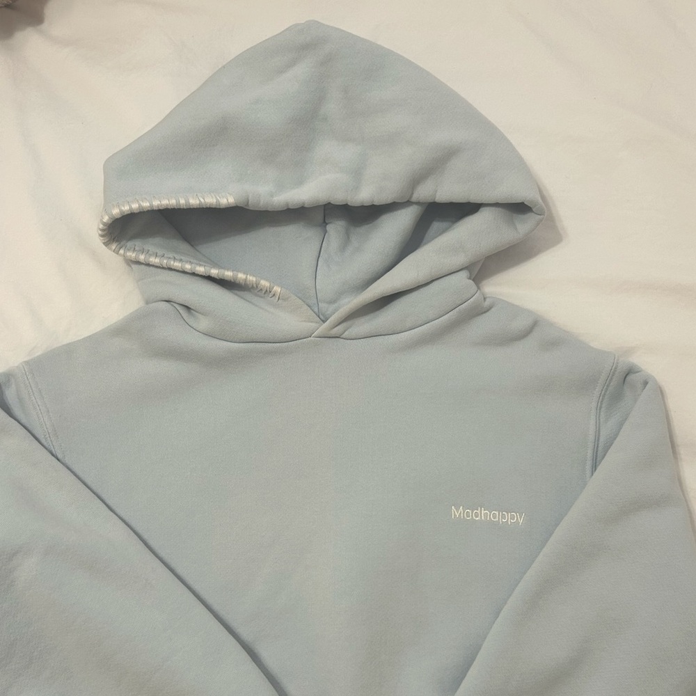 Madhappy classics fleece hoodie in icy/white